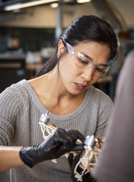 Woman working on a 3D design