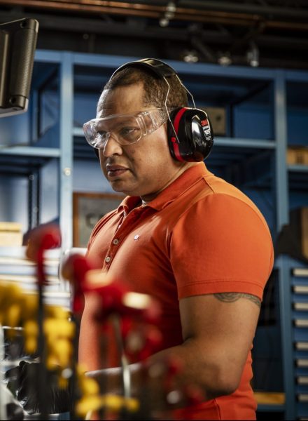 Man working in the metal shop