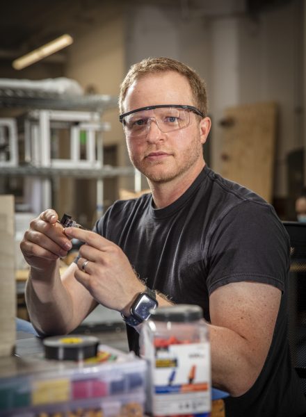 Man making printed circuit boards