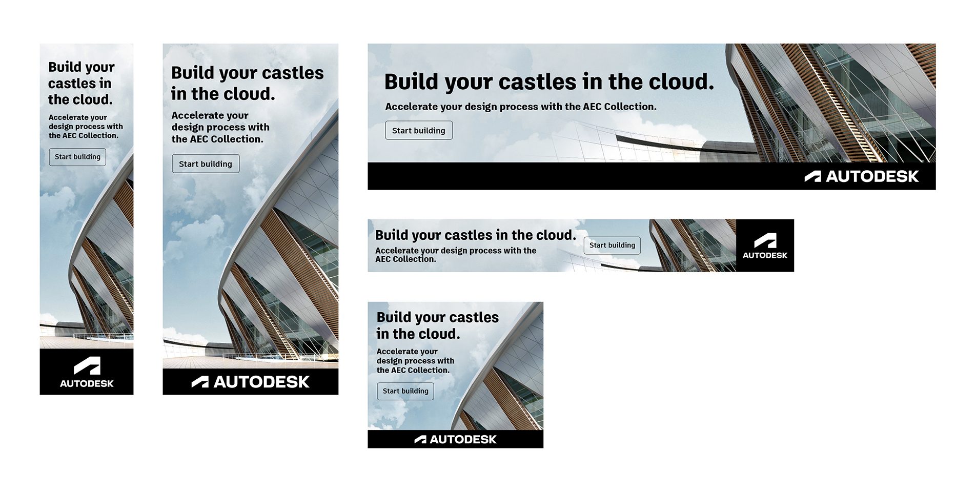 Different shapes of Autodesk branded banners