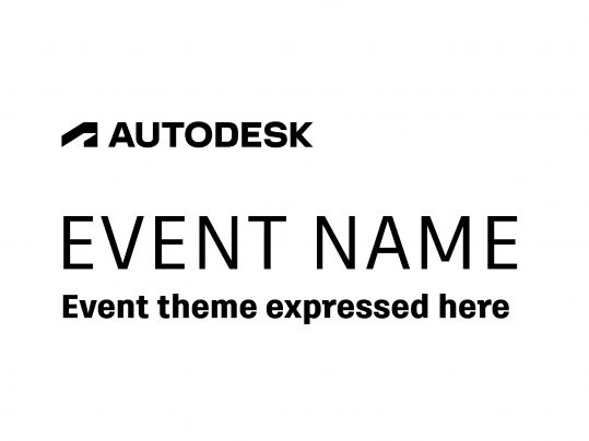 Autodesk logo above an event name example