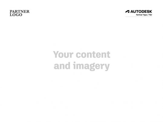 Example of the minimum size of the Autodesk partner logo