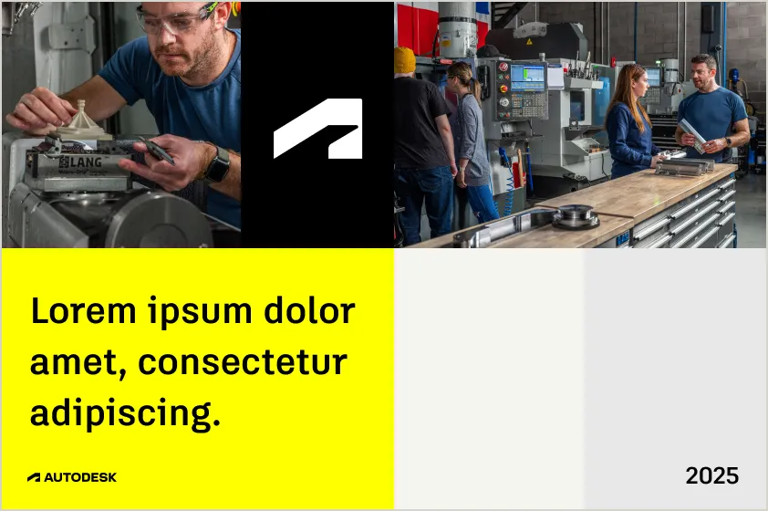 Example of sharp corners in a grid of images and color blocks, creating a feeling of precision and structure
