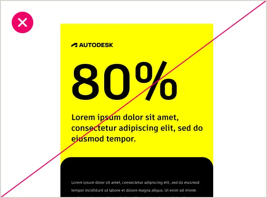 Example of incorrect usage of rounded corners without a clear reason — the element with rounded corners does not contain key information and does not need to be visually distinct