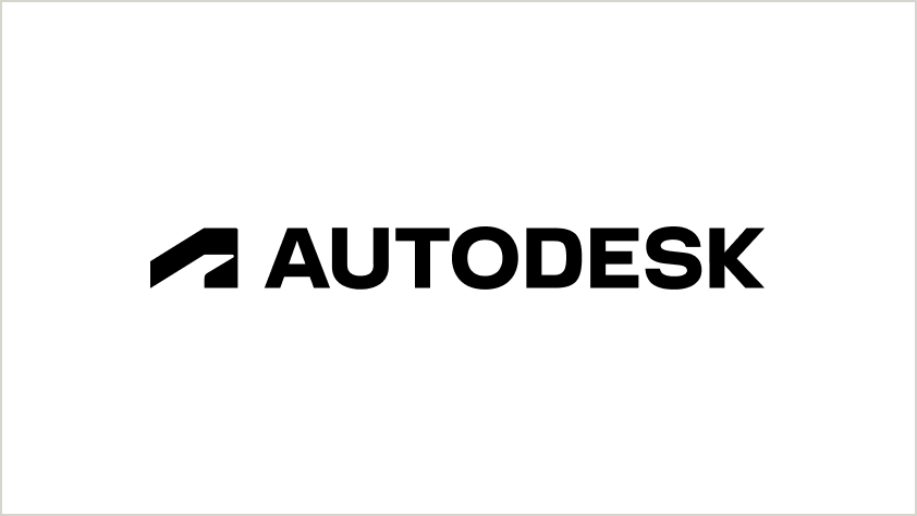 Autodesk's primary logo, the Autodesk symbol next to the Autodesk wordmark, in a single line