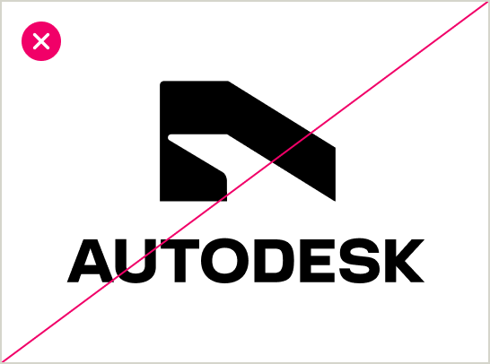 Incorrect usage of the Autodesk logo with the symbol flipped horizontally