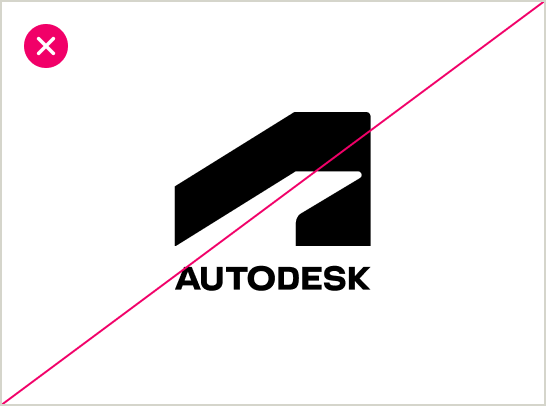 Incorrect usage of the Autodesk logo shown with the symbol scaled up
