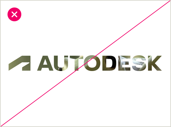 Incorrect usage of the Autodesk logo shown masking an underlying image