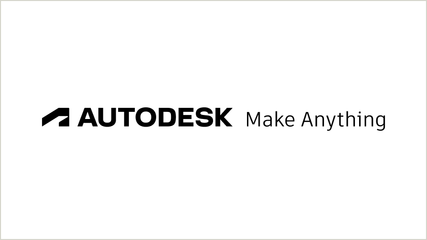 Single-line lockup of the Autodesk logo with the tagline 'Make Anything' next to it in a lighter font