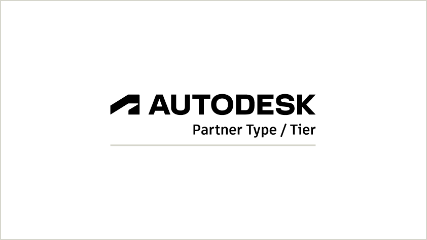 Example of Autodesk partner logo, showing the main Autodesk logo with partner type or tier below it