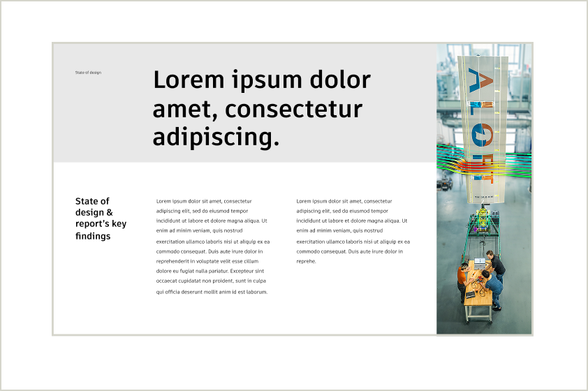Example of using certain tints as background container elements to subtly distinguish between sections