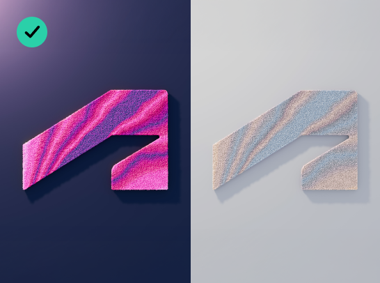 Two Autodesk logos side by side, one vibrantly colored and one muted. There is a green check mark in the top left corner.