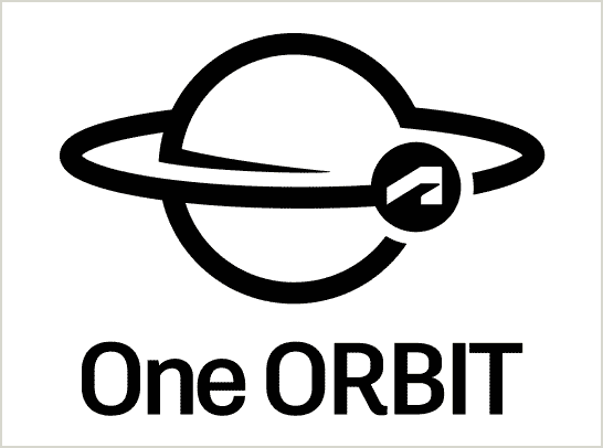 One Orbit logo with stylized planet and ring icon
