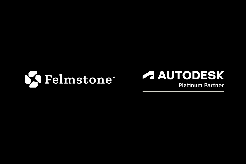 Felmstone logo displayed beside Autodesk Platinum Partner logo.